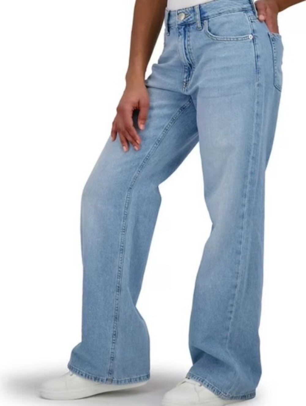 Aeropostale High Rise Wide Leg Medium Wash Jeans NWT Women's Size 8 - Picture 3 of 9